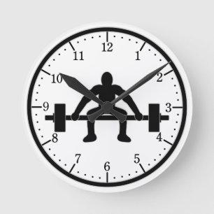 Horloge Ronde Signe de soulèvement du poids