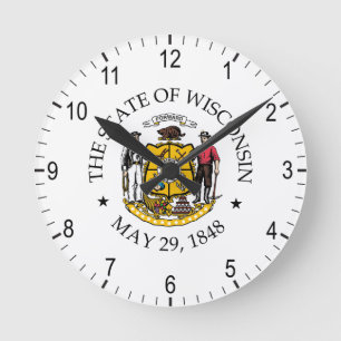Horloge Ronde signe du Wisconsin