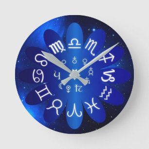 Horloge Ronde Signes du zodiaque Horoscope Astrologique