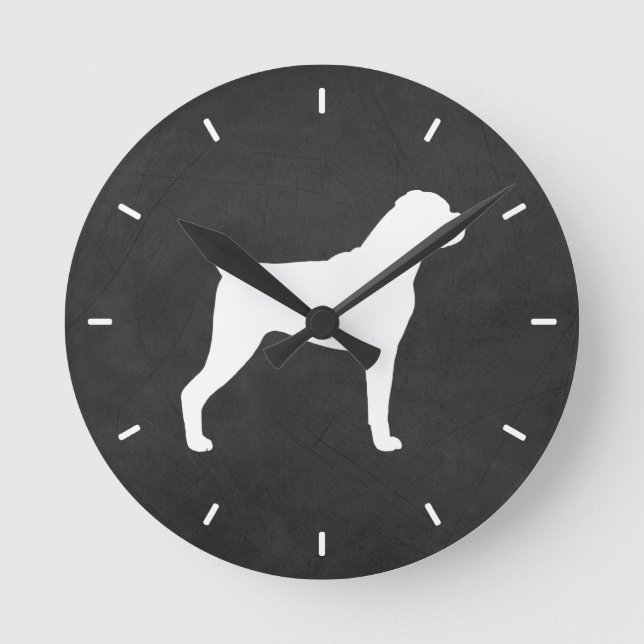 Horloge Ronde Silhouette de boxe (Recto)