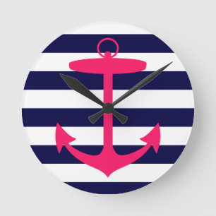 Horloge Ronde Silhouette rose d'Ancre