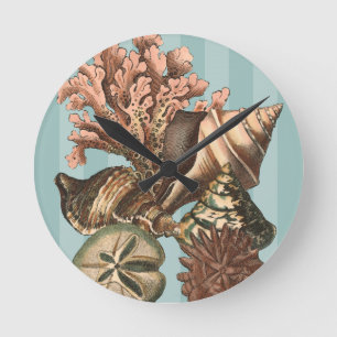 Horloge Ronde Silhouette Sea Life