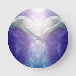 Horloge Ronde Silver violet
