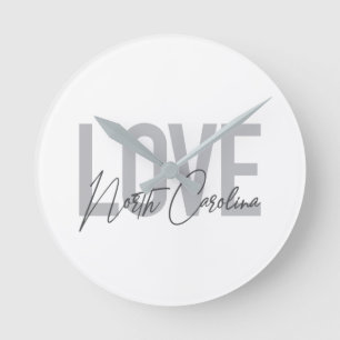 Horloge Ronde Simple, modern, urban design Love North Carolina