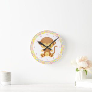 Horloge Ronde Singe Funky