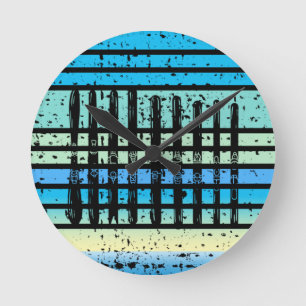 Horloge Ronde Ski - Collection Ski Boards Funny Ski