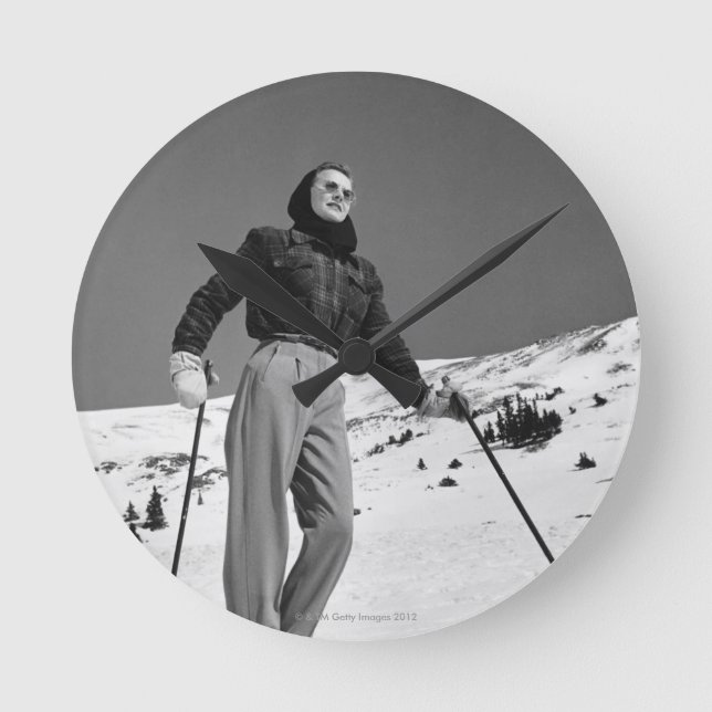 Horloge Ronde Skieur de femme (Recto)