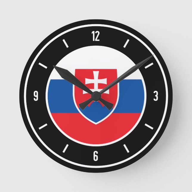 Horloge Ronde Slovaquie Flag Elegant (Recto)