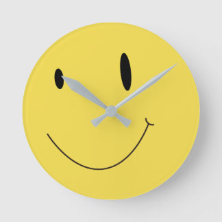 Horloge Ronde Smile Yellow