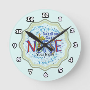 Horloge Ronde Soins cardiaques Infirmière Motto