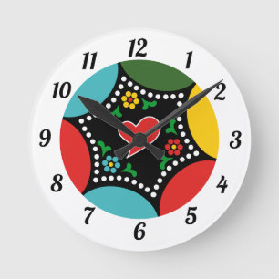 Horloge Ronde Soirée de Noël et cadeaux portugais