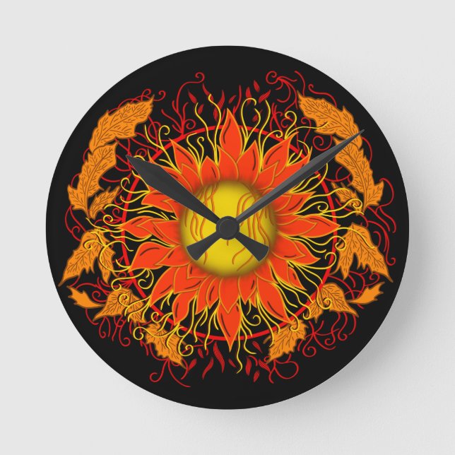 Horloge Ronde Soleil tourbé (Recto)