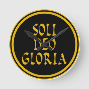 Horloge Ronde Soli Deo Gloria