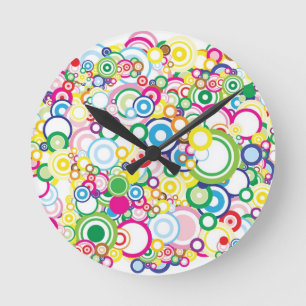 Horloge Ronde Sort de cercles vifs