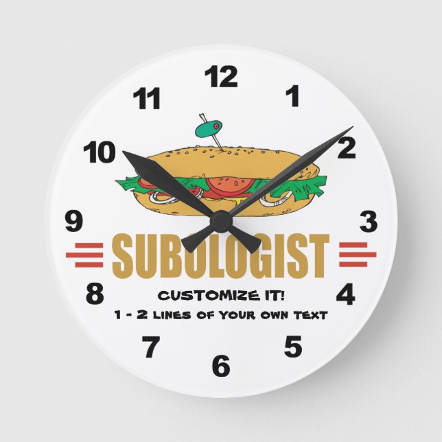 Horloge Ronde Sous-sandwich personnel (Recto)