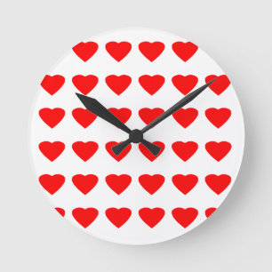 Horloge Ronde Soyez mon jGibney des coeurs 36Red Transp de