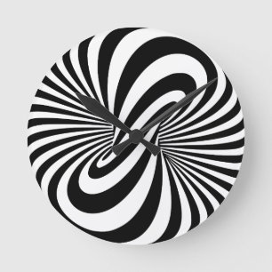 Horloge Ronde Spiral optique 3D