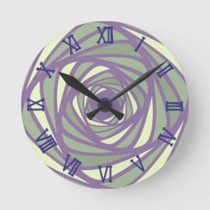 Horloge Ronde spirale 4 couleurs