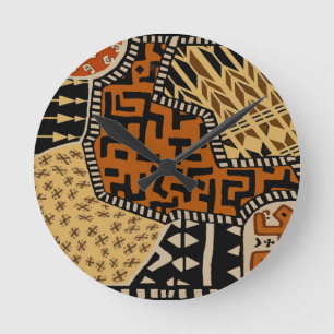 Horloge Ronde Spiritueux de la Terre de Shaman en Afrique