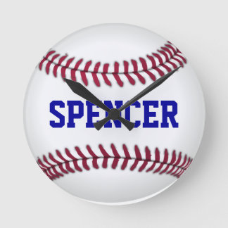 Horloge Ronde Sports de baseball personnalisés
