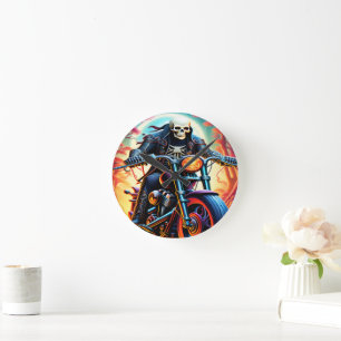 Horloge Ronde Squelette Traverser la grotte des feux
