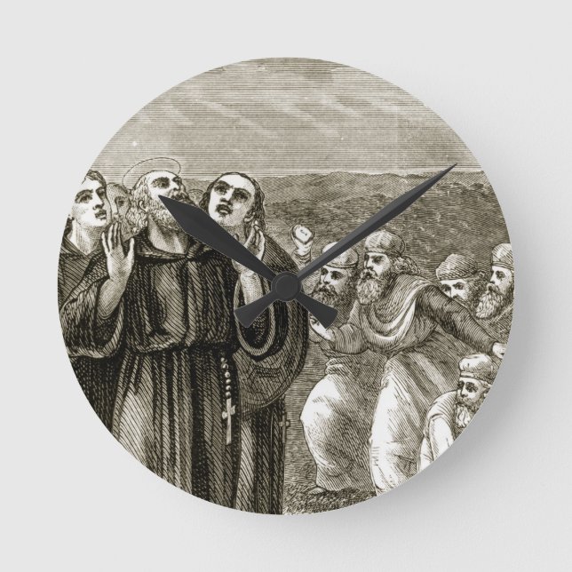 Horloge Ronde St Columba chantant, et attaqué par les druides, (Recto)