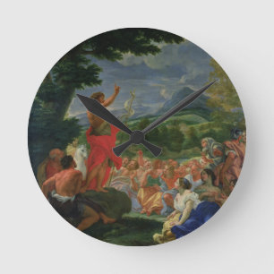 Horloge Ronde St John la prédication de baptiste, peinte avant