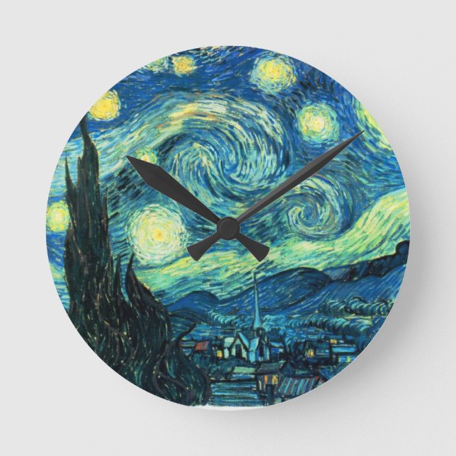 Horloge Ronde Starry Night art (Recto)