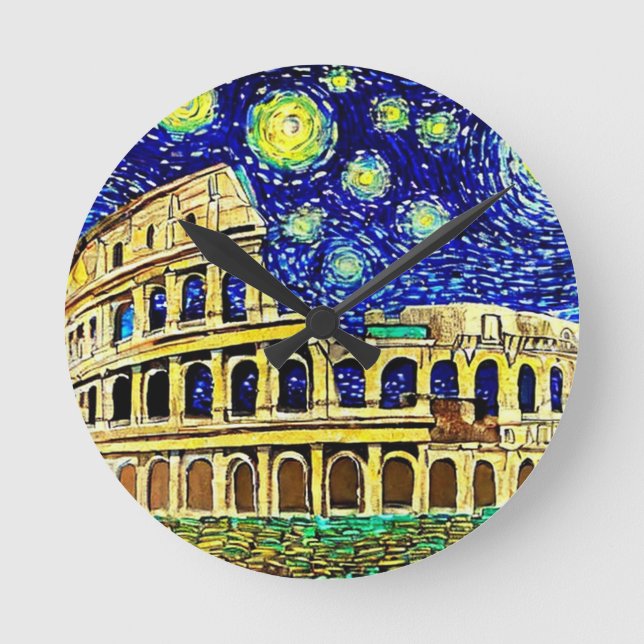 Horloge Ronde Starry Night Rome Italie (Recto)