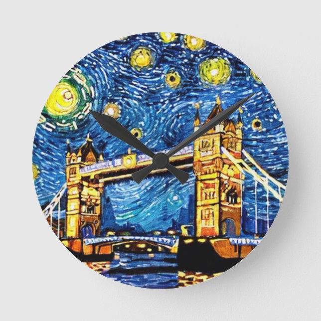 Horloge Ronde Starry Starry Night Londres Angleterre (Recto)