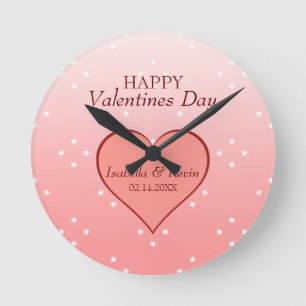 Horloge Ronde Stars and Hearts