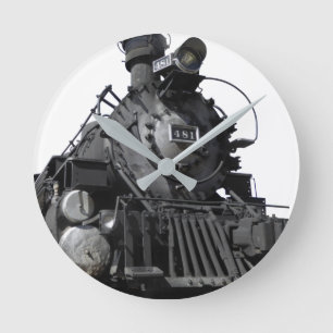 Horloge Ronde Steam Locomotive Train Chemin de fer Dons Roun