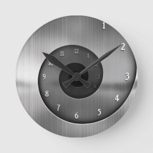 Horloge Ronde Steel spiral