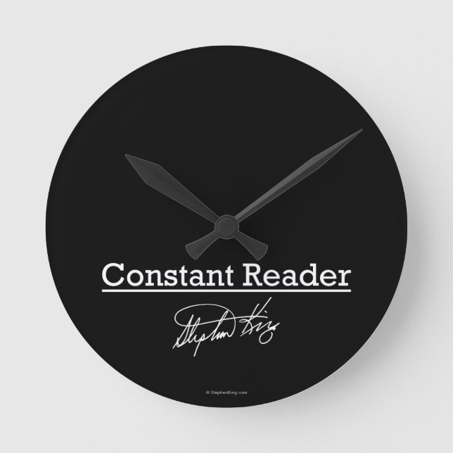 Horloge Ronde Stephen King, lecteur constant (Recto)