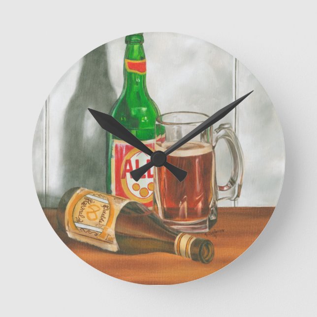 Horloge Ronde Still Life with Beer par Jennifer Goldberger (Recto)