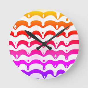 Horloge Ronde Stripes de Jazzy Tropical