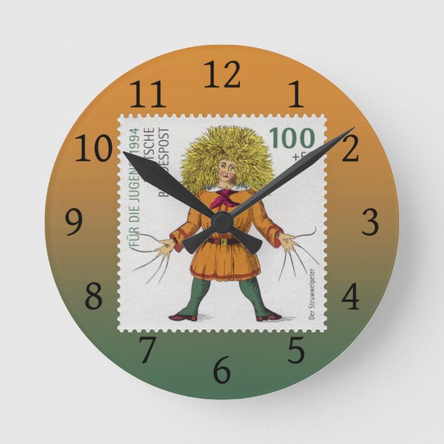 Horloge Ronde "Struwwelpeter" Mauvaises habitudes de grossisseme (Recto)