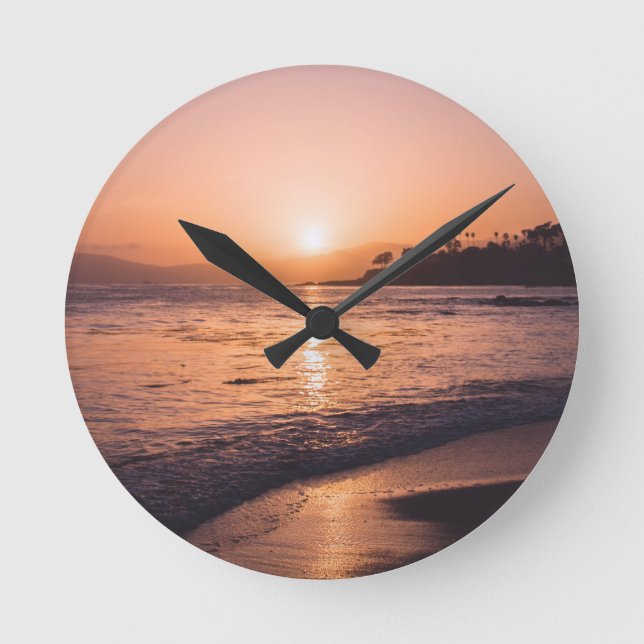 Horloge Ronde Stunning Beach Sunset (Recto)