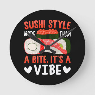 Horloge Ronde Style de sushi plus qu'une bouchée