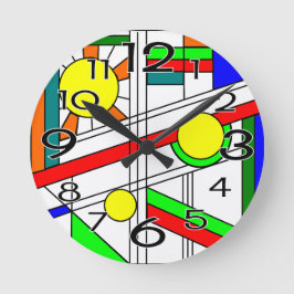 Horloge Ronde Style moderne en verre de trait