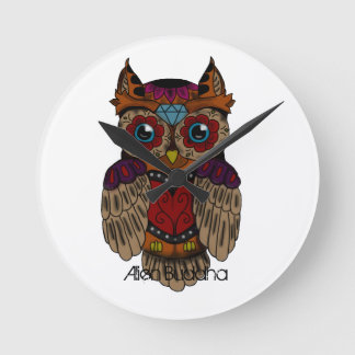 Horloge Ronde Sugar Owl Hat