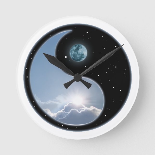 Horloge Ronde Sun Moon Yin-Yang (Recto)