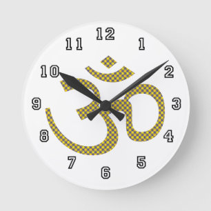 Horloge Ronde Sun patterened l'OM ou l'Aum ॐ.png