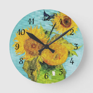 Horloge Ronde Sunflowers Vincent van Gogh