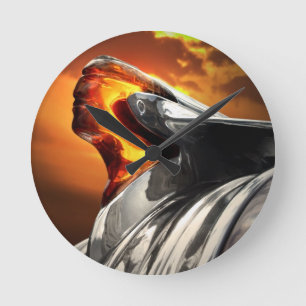 Horloge Ronde Sunset Chef Pontiac Chieftain Classic Car