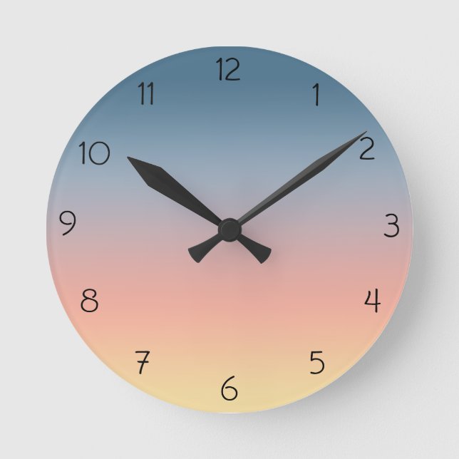 Horloge Ronde Sunset Gradient (Recto)