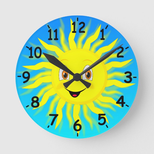 Horloge Ronde Sunshine Happy Face (Recto)