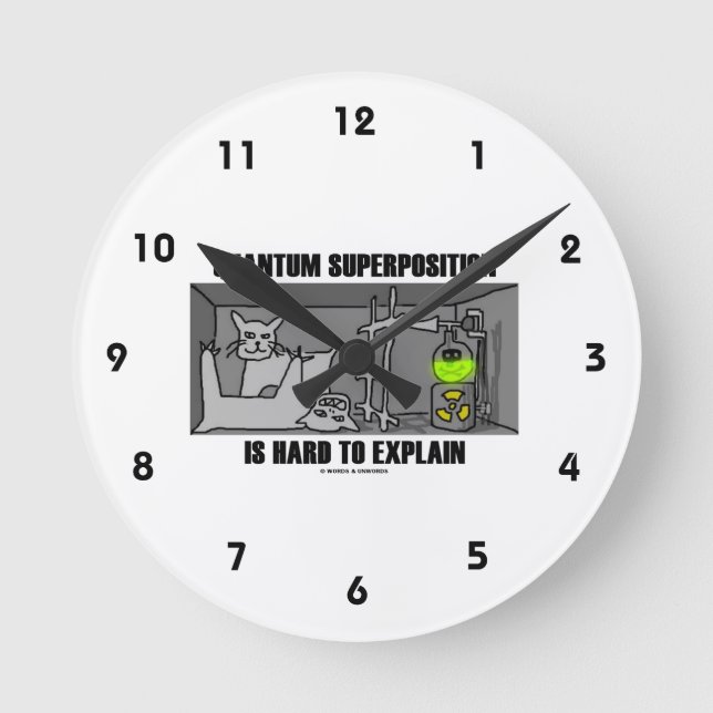 Horloge Ronde Super-position quantum Is Hard to Explain (Recto)