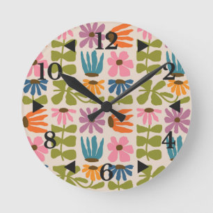 Horloge ronde Super rétro