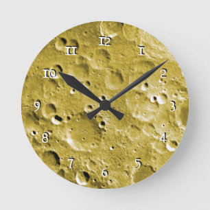 Horloge Ronde Surface de la lune
